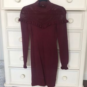Burgundy knit dress!